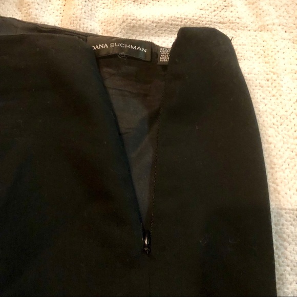 Dana Buchman Black Mid Length Wool Skirt - Picture 6 of 6